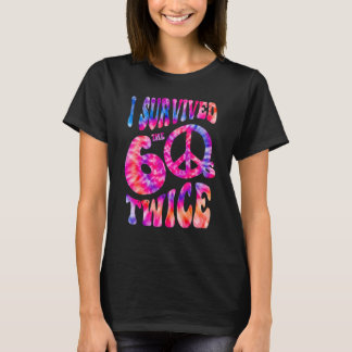 Retro I SURVIVED My SIXTIES TWICE 70th Birthday 60 T-Shirt