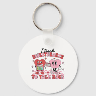 Retro I Teach Sweethearts To Talk Back Slp Speech  Key Ring
