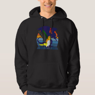 Retro I Winged Dragon I Screaming White bellied Ca Hoodie