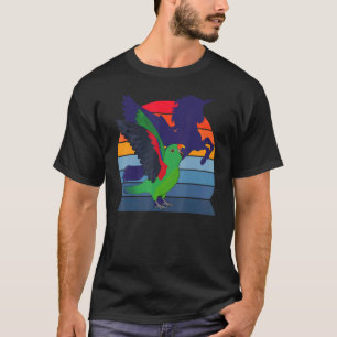 Retro I Winged Unicorn I Screaming Male Eclectus P T-Shirt