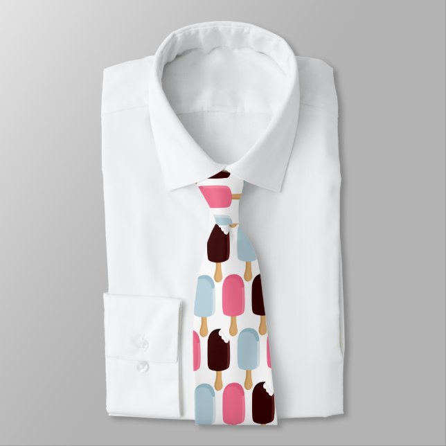 Retro Ice Cream Bars Tie (Tied)