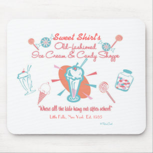 Retro Ice Cream & Candy Shoppe Mouse Pad