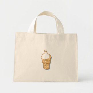 retro ice cream cone mini tote bag