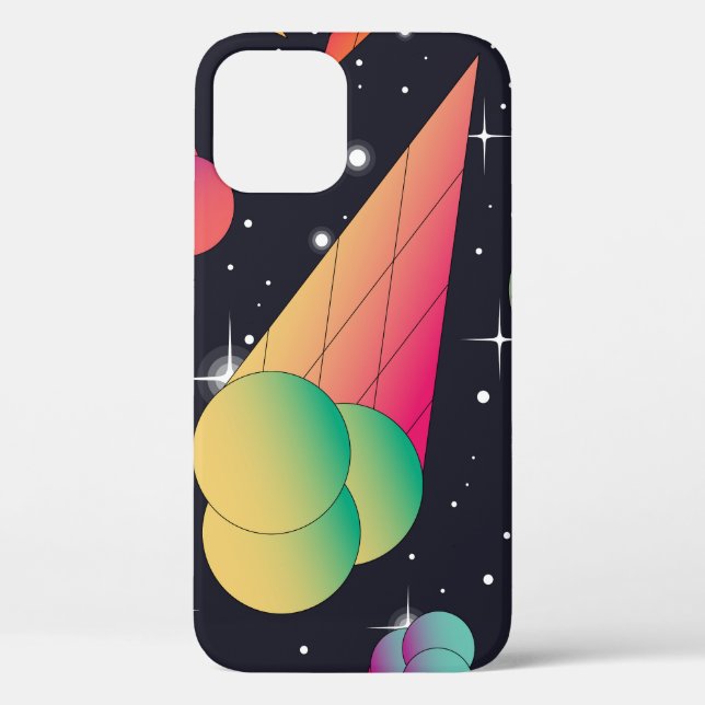 Retro Ice Cream, Cosmic Neon. Case-Mate iPhone Case (Back)
