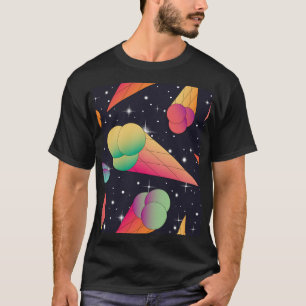 Retro Ice Cream, Cosmic Neon. T-Shirt