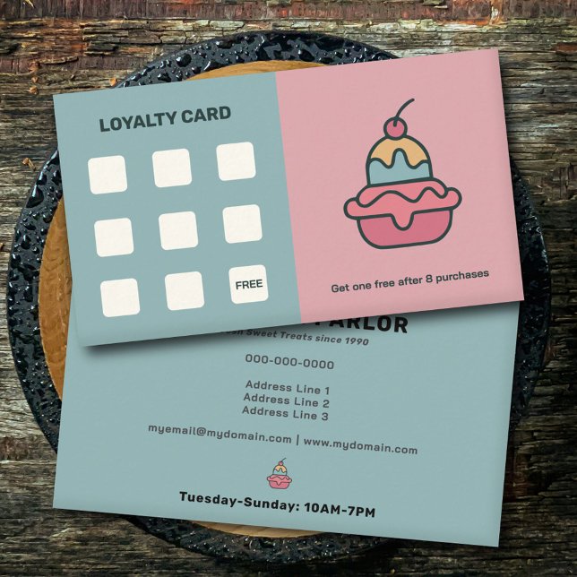 Retro Ice Cream Loyalty Card (Retro Ice Cream Loyalty Card)