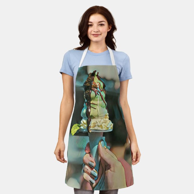 Retro ice cream popsicle apron (Worn)