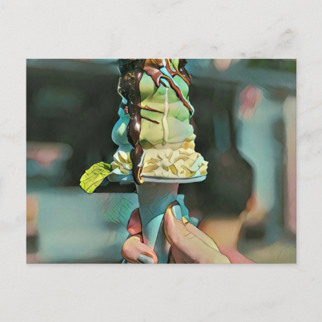 Retro ice cream popsicle postcard (Front)