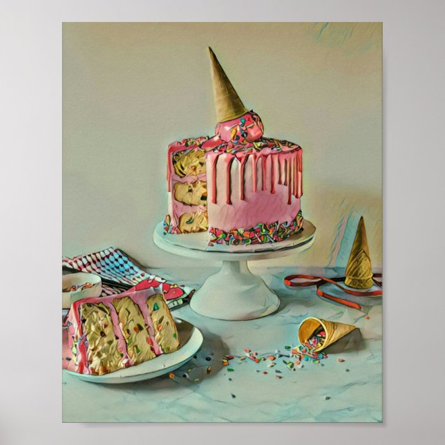 Retro ice cream popsicle poster (Front)