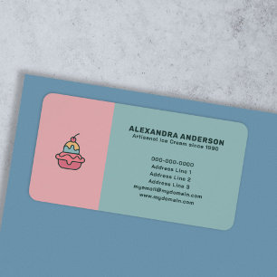 Retro Ice Cream Return Address Label