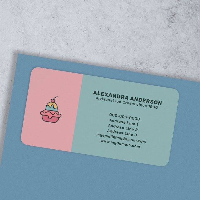 Retro Ice Cream Return Address Label (Retro Ice Cream Return Address Label)