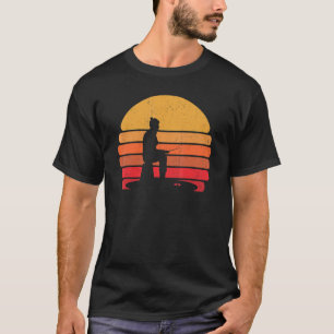 Retro Ice Fishing Frozen Lake Vintage Fish Ice Fi T-Shirt
