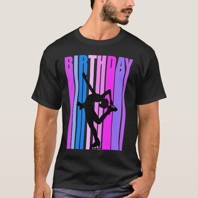 Retro Ice Skating Womens Birthday Ice Skates Danci T-Shirt (Front)