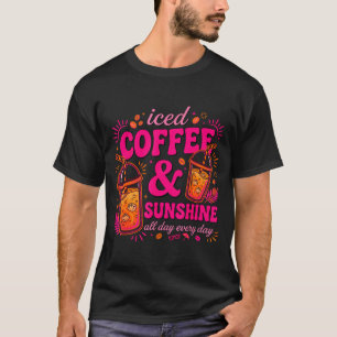 Retro iced coffee & sunshine funny summer T-Shirt
