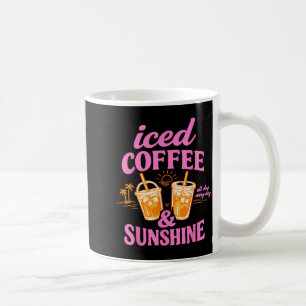 Retro Iced Coffee and Sunshine Coffee Lover Summer Mug
