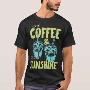 Retro Iced Coffee and Sunshine Summer Vibes Mama T-Shirt
