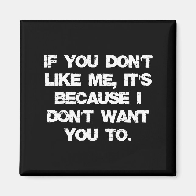 Retro If You Don't Like Me It's Because I Don't Wa Magnet (Front)