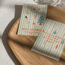 Retro Illustrated Colourful Christmas Non-Photo