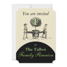 Retro Illustration Gardeners Tree Family Reunion I