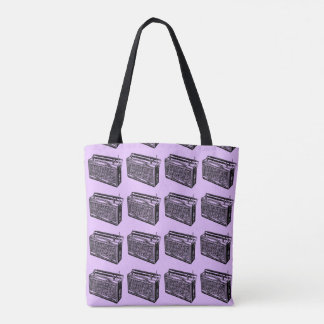 Retro Illustration Radio Tote bag