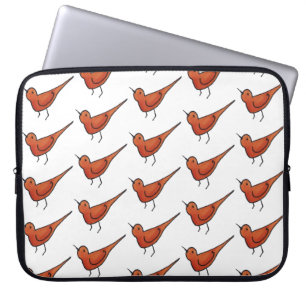 Retro Illustration Red Bird Laptop Sleeve