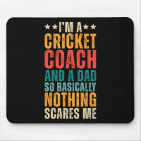 Retro I'm A Cricket Coach And Dad Funny Sarcastic 