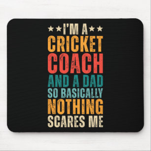 Retro I'm A Cricket Coach And Dad Funny Sarcastic Mouse Pad