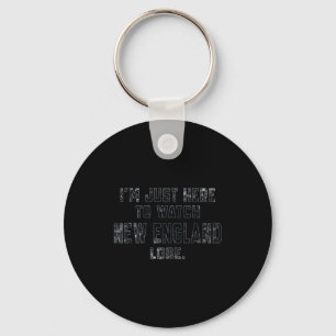 Retro i'm just here watch new england lose funny v key ring