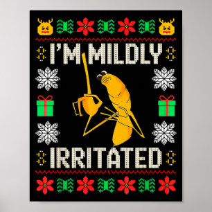 Retro I'm Mildly Irritated Marcus The Worm Christm Poster