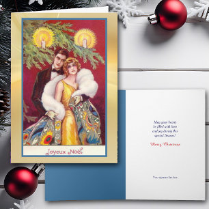 Retro Image Holiday Romance Christmas Card