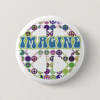 Retro Imagine Peace Buttons