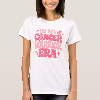 Retro In My Cancer Warrior Era Pink Ribbon T-Shirt