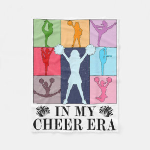 Retro In My Cheer Era Cheer Leader Cheerleading Gi Fleece Blanket