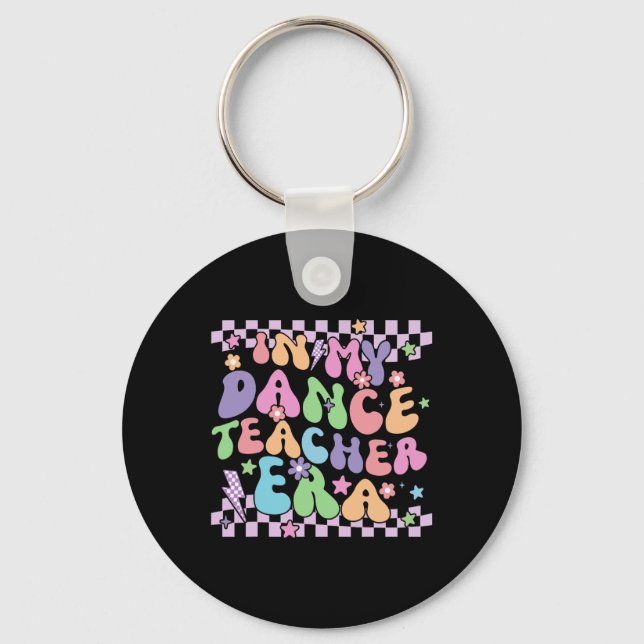 Retro In My Dance Teacher Era Back To School Couns Key Ring (Front)