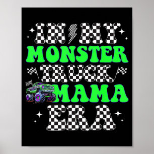 Retro In My Monster Truck Mama Era Monster Truck M Poster