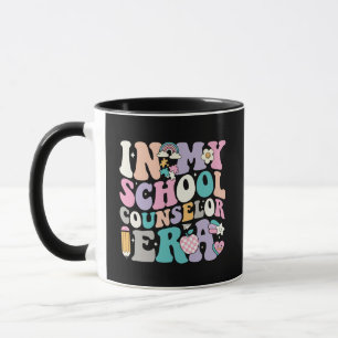 Retro In My School Counselor Era Groovy Office Mug