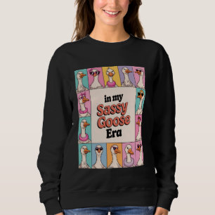 Retro In My Silly Goose Era Funny Animal Lover Got Sweatshirt
