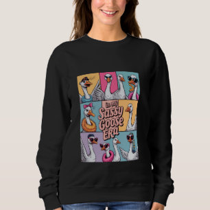 Retro In My Silly Goose Era Funny Animal Lover Got Sweatshirt