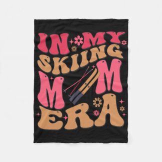 Retro In My Skiing Mum Era Mama Boy Fleece Blanket