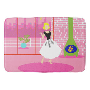 Retro In the Pink Bath Mat