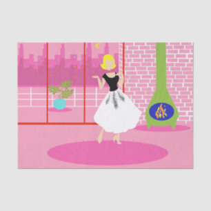 Retro In the Pink Tissue Paper