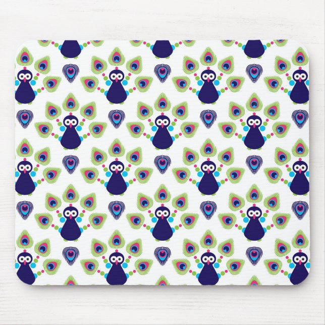 retro india exotic peacock mouse pad (Front)