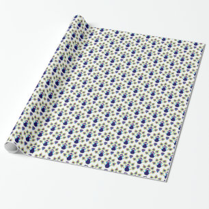 retro india exotic peacock wrapping paper