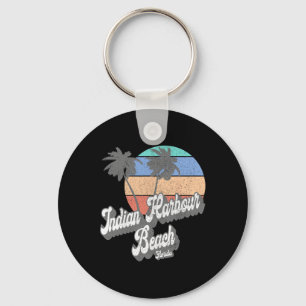 Retro Indian Harbour Beach Florida Fl Vintage Beac Key Ring