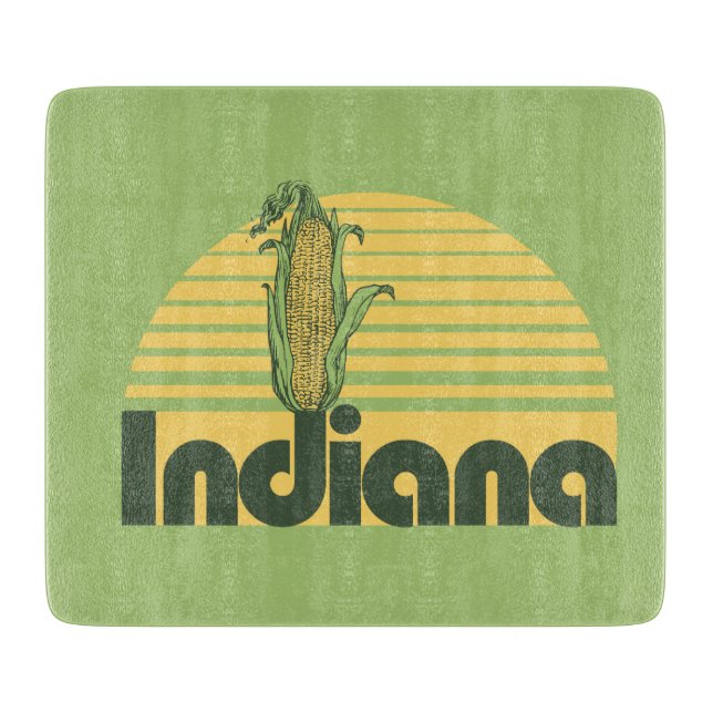 Retro Indiana Cutting Board (Front)