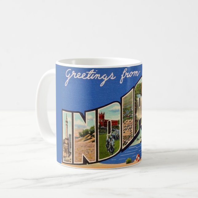 Retro Indiana Greeting Mug (Front Left)