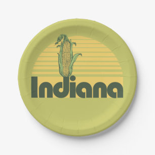 Retro Indiana Paper Plate