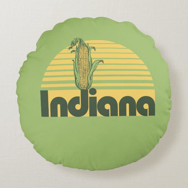 Retro Indiana Round Cushion (Front)