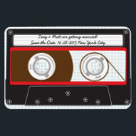 Retro Indie Mixtape Wedding Red, Black & White Magnet<br><div class="desc">A funky 80s boombox,  romantic intertwined hipster headphones and colourful retro indie mixtapes are the stars of this fun and unique wedding invitation suite.</div>