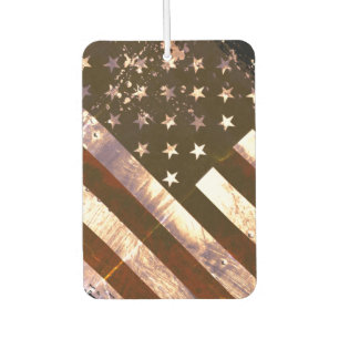 Retro Industrial Grunge American Flag Car Air Freshener